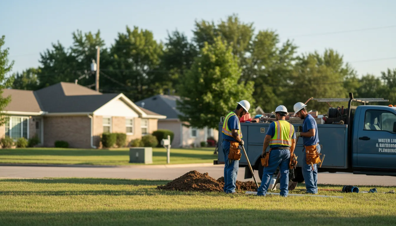 Residential water line and bathroom plumbing service in Moores Hill, IN